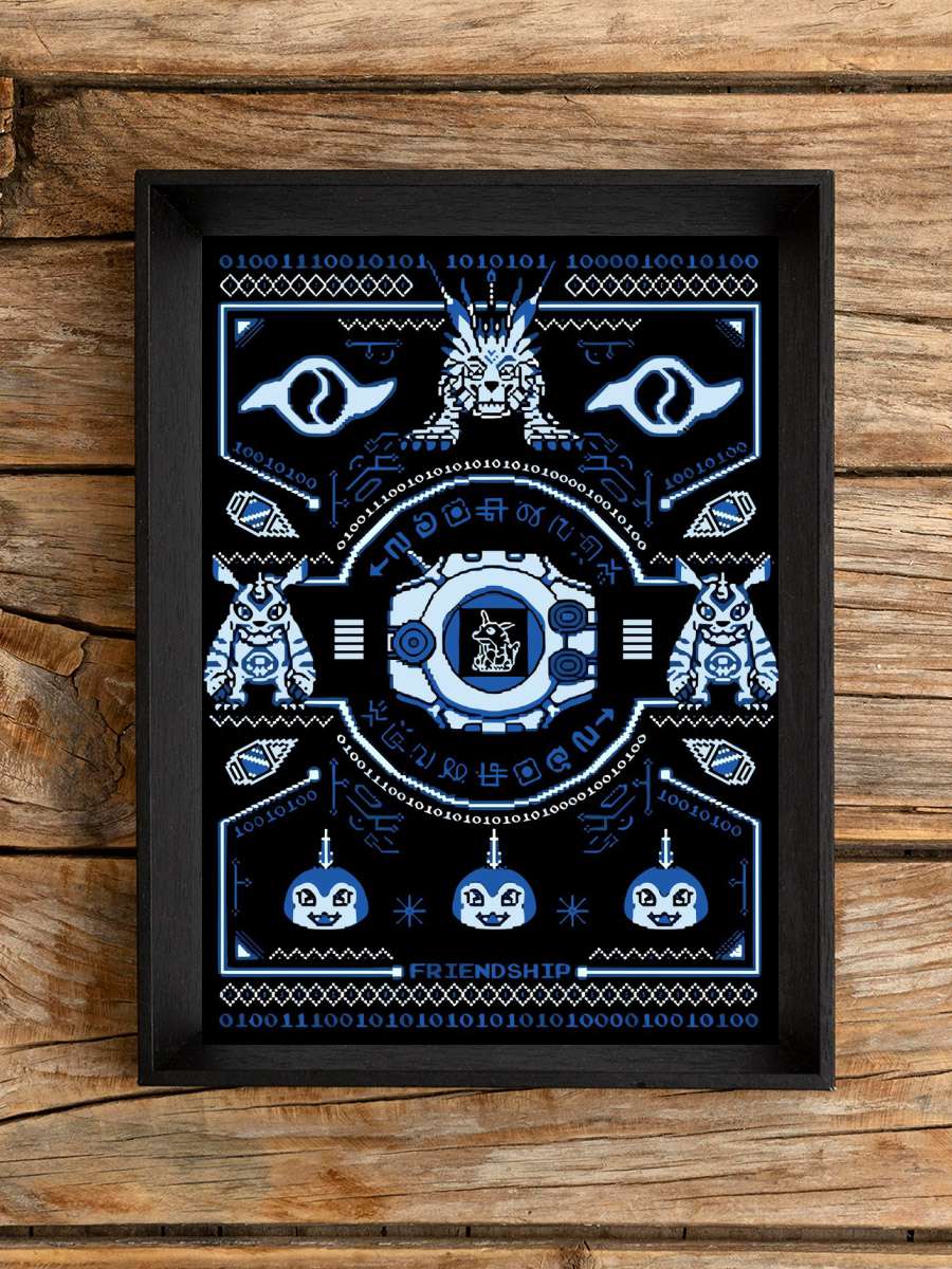 Digital Monster Minimalist Anime Poster Çerçevesiz Yüksek Kalite Anime Duvar Poster