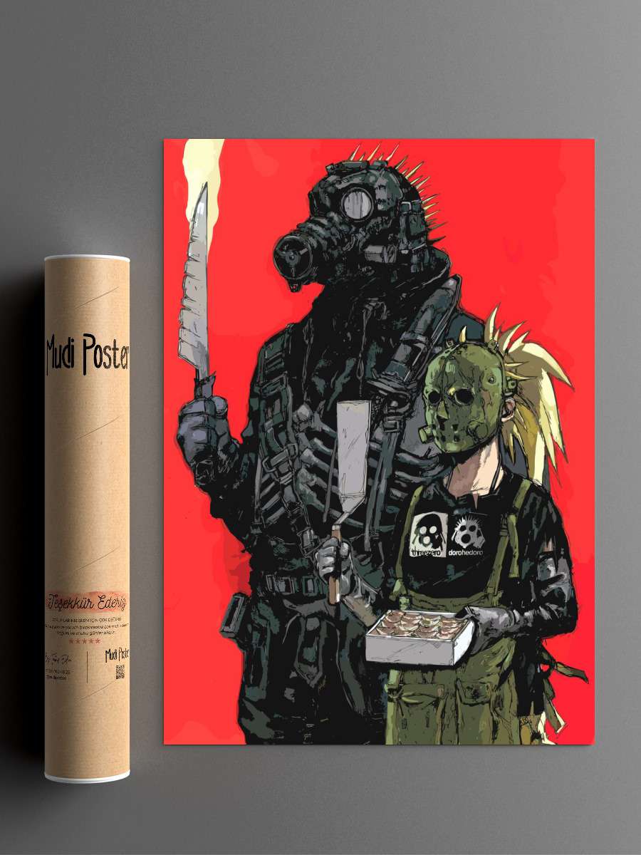 Dorohedoro Anime Poster Çerçevesiz Yüksek Kalite Anime Duvar Poster