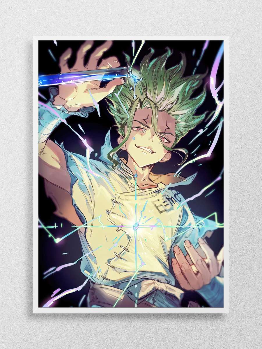 Dr Stone Ishigami Senku Anime Poster Çerçevesiz Yüksek Kalite Anime Duvar Poster