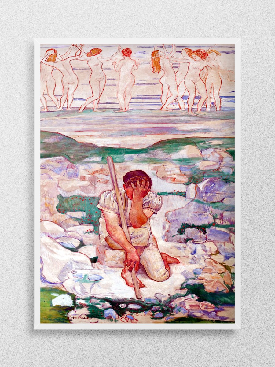 Dream of the Shepherd Tablo Sanatsal Ünlü Ressam Poster Çerçevesiz Yüksek Kalite Poster