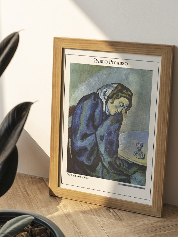 Pablo Picasso Drunk woman is tired Poster
