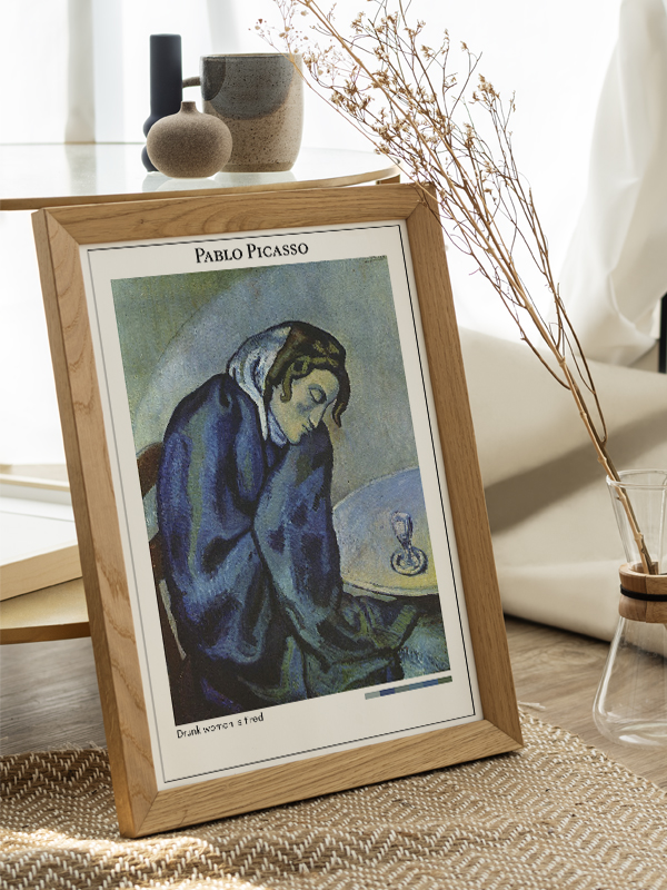 Pablo Picasso Drunk woman is tired Poster