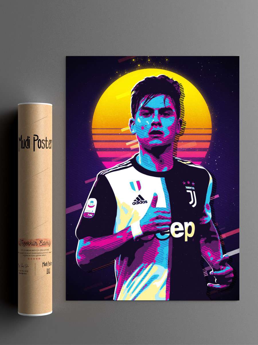 Dybala Futbol Poster Çerçevesiz Yüksek Kalite Futbolcu Duvar Poster
