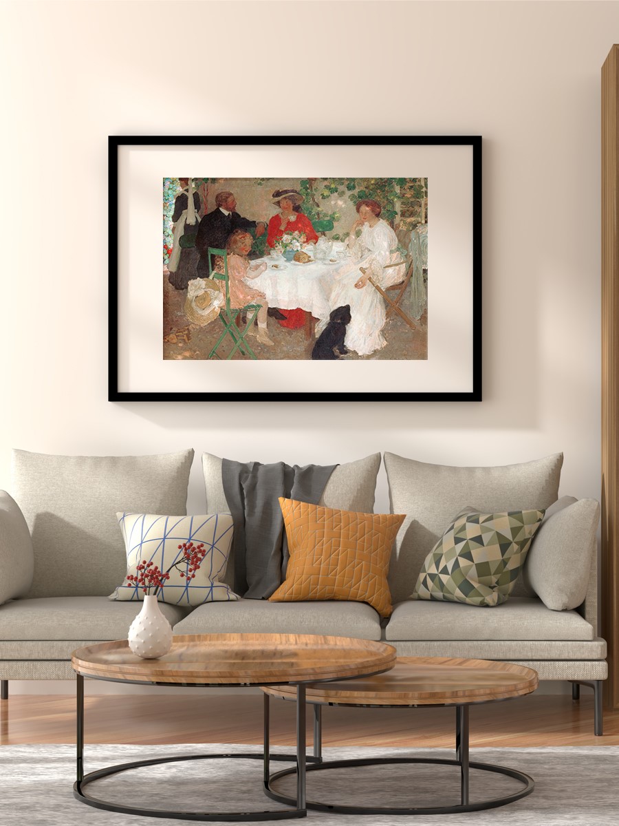 E Phillips Fox Al Fresco Tablo Sanatsal Ünlü Ressam Poster Çerçevesiz Yüksek Kalite Poster