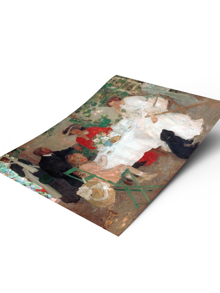 E Phillips Fox Al Fresco Tablo Sanatsal Ünlü Ressam Poster Çerçevesiz Yüksek Kalite Poster