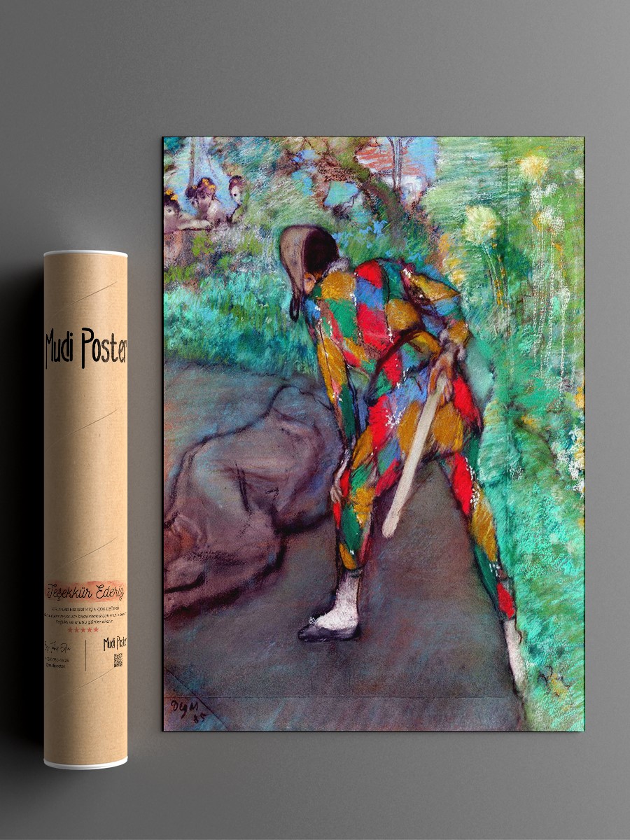 Edgar Degas Harlequin Tablo Sanatsal Ünlü Ressam Poster Çerçevesiz Yüksek Kalite Poster