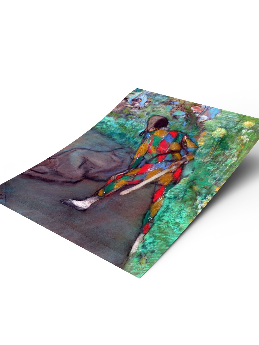 Edgar Degas Harlequin Tablo Sanatsal Ünlü Ressam Poster Çerçevesiz Yüksek Kalite Poster