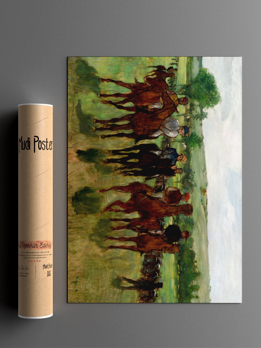 Edgar Degas The Riders Tablo Sanatsal Ünlü Ressam Poster Çerçevesiz Yüksek Kalite Poster