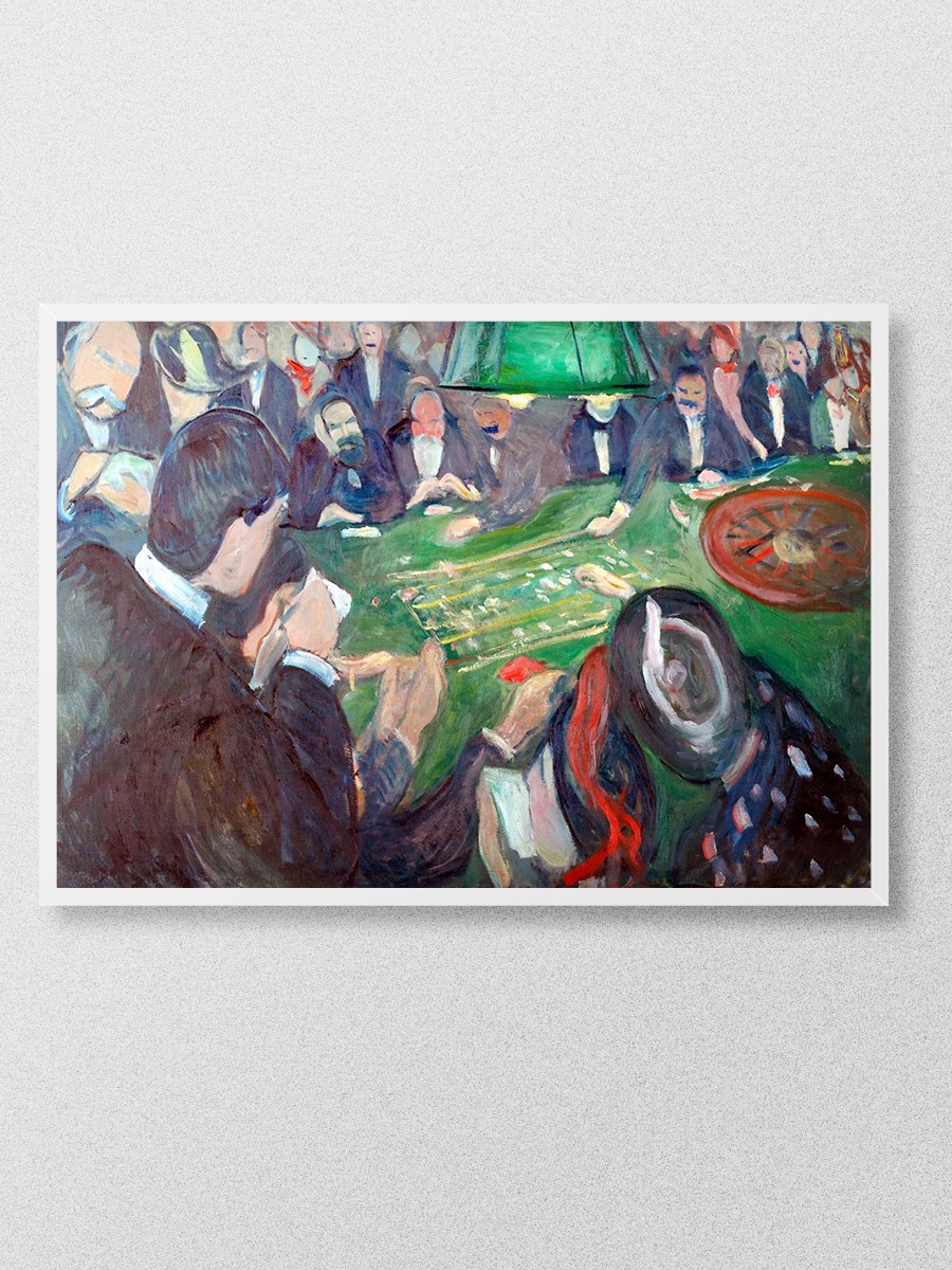 Edvard Munch Roulette  Tablo Sanatsal Ünlü Ressam Poster Çerçevesiz Yüksek Kalite Poster