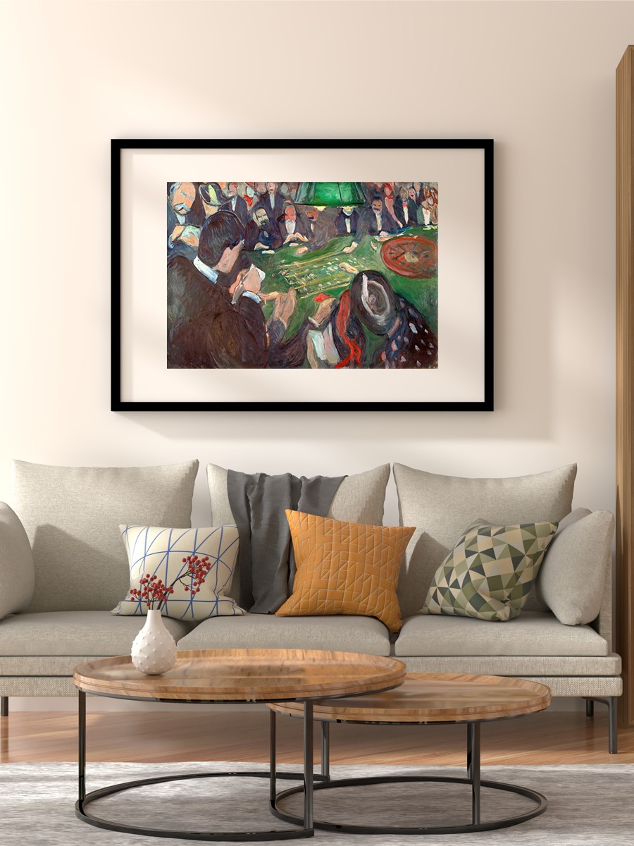 Edvard Munch Roulette  Tablo Sanatsal Ünlü Ressam Poster Çerçevesiz Yüksek Kalite Poster