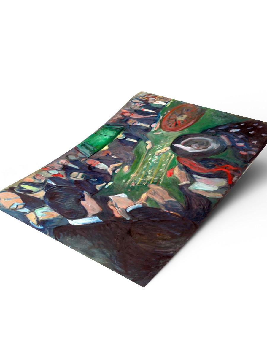 Edvard Munch Roulette  Tablo Sanatsal Ünlü Ressam Poster Çerçevesiz Yüksek Kalite Poster