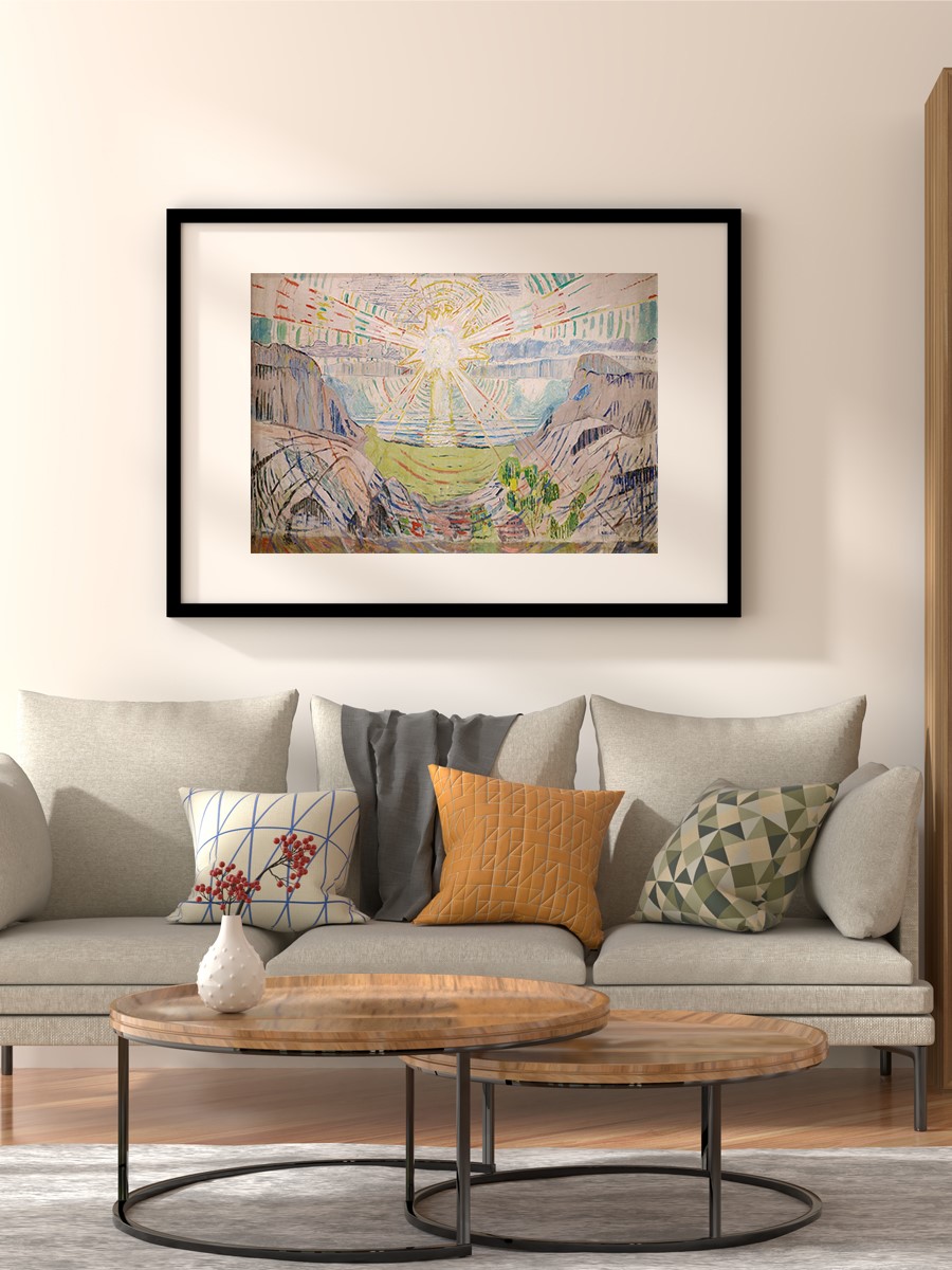 Edvard Munch The Sun Tablo Sanatsal Ünlü Ressam Poster Çerçevesiz Yüksek Kalite Poster