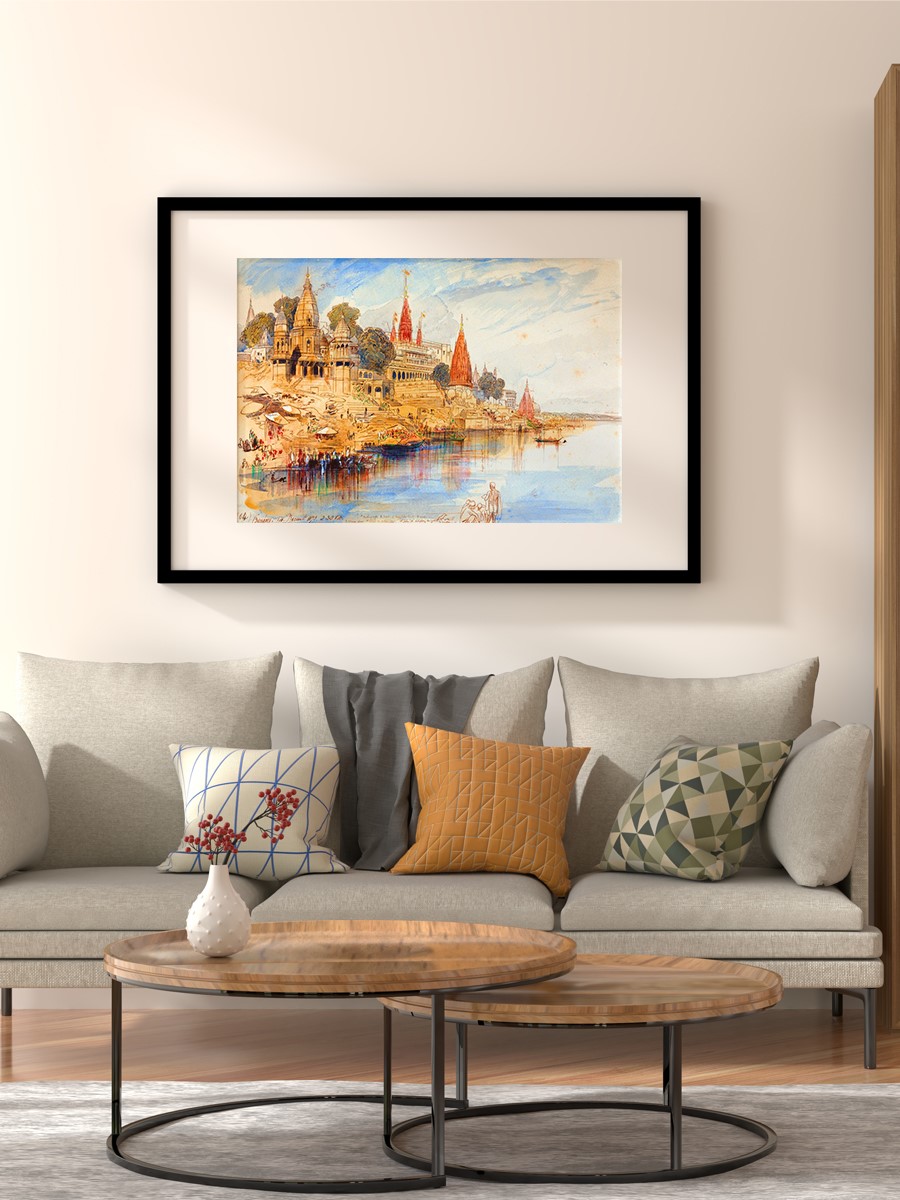 Edward Lear Benares Tablo Sanatsal Ünlü Ressam Poster Çerçevesiz Yüksek Kalite Poster