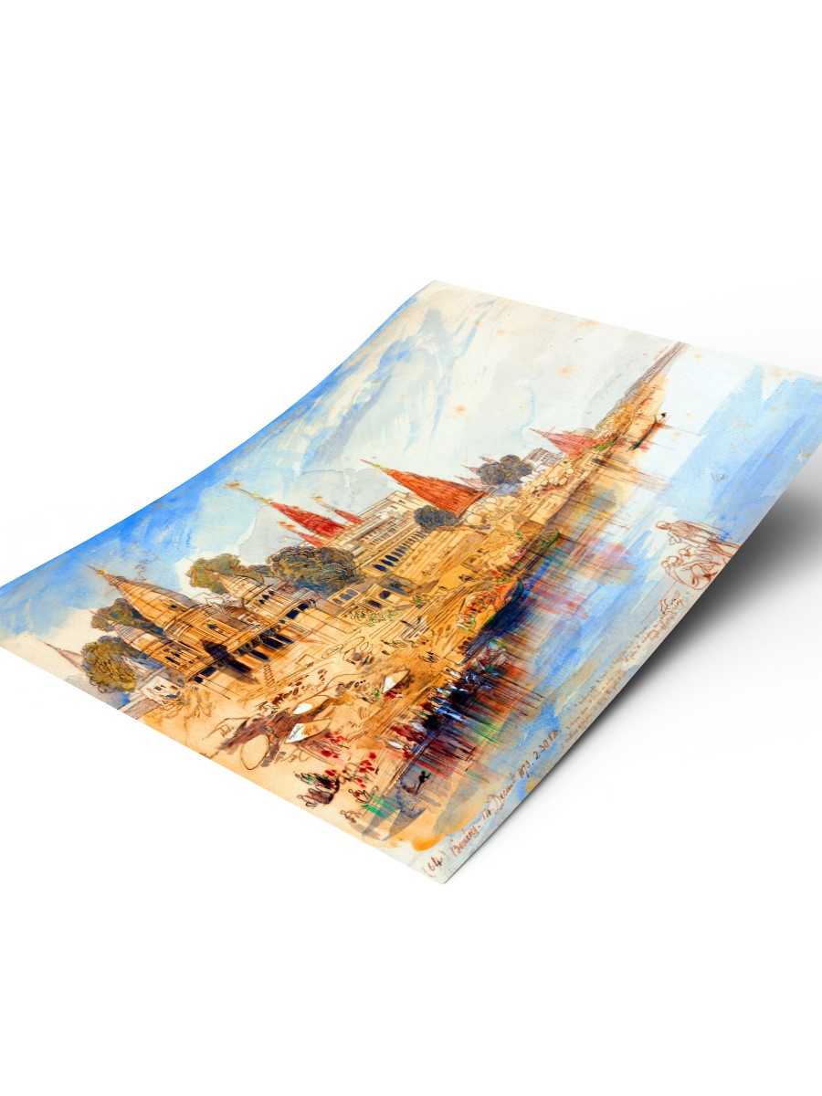 Edward Lear Benares Tablo Sanatsal Ünlü Ressam Poster Çerçevesiz Yüksek Kalite Poster