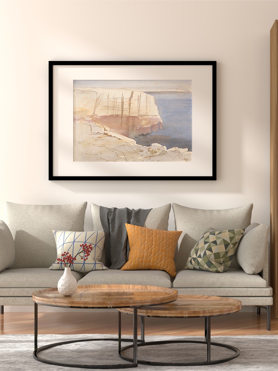 Edward Lear Gozo Malta Tablo Sanatsal Ünlü Ressam Poster Çerçevesiz Yüksek Kalite Poster