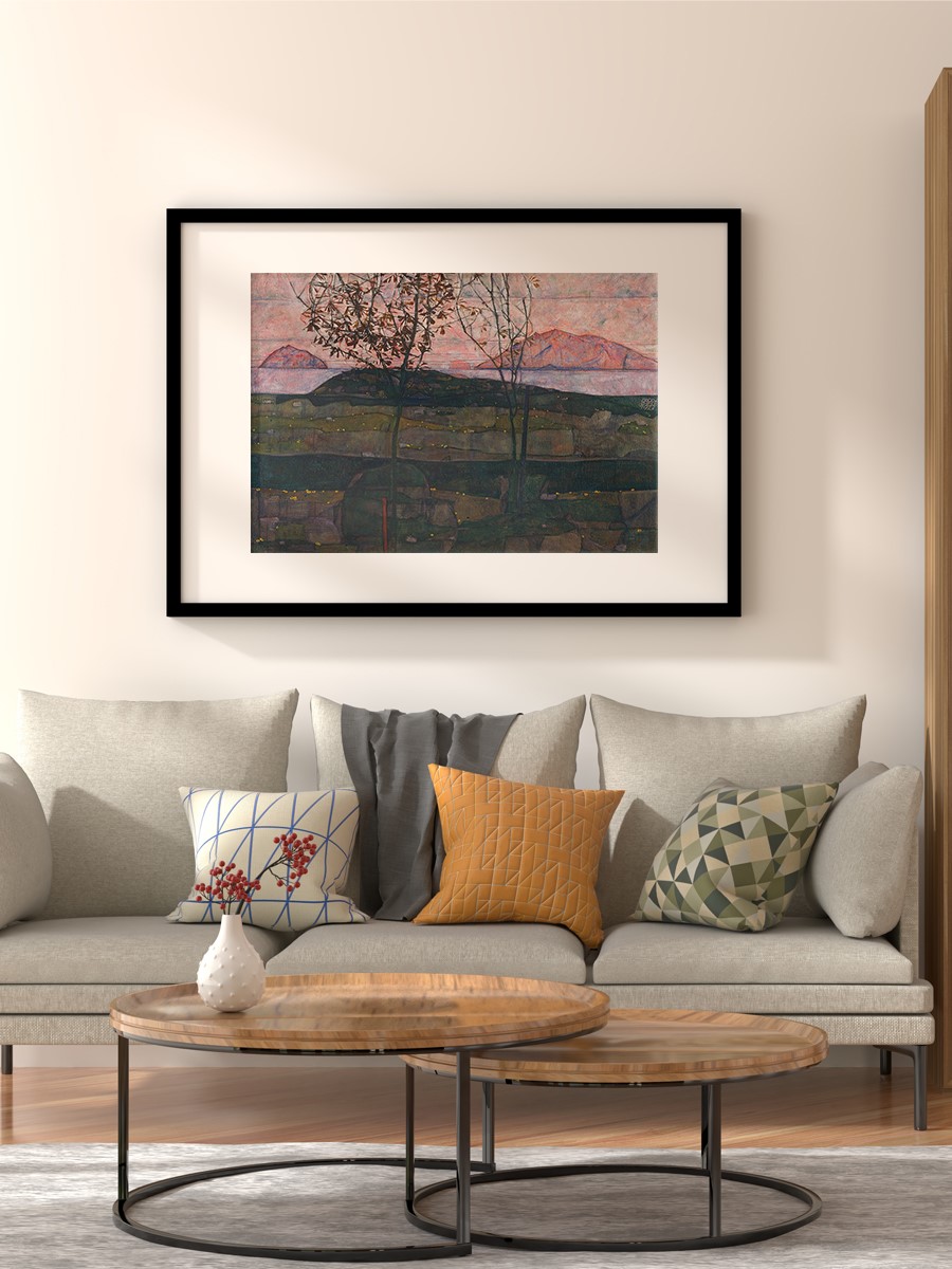 Egon Schiele Setting Sun Tablo Sanatsal Ünlü Ressam Poster Çerçevesiz Yüksek Kalite Poster