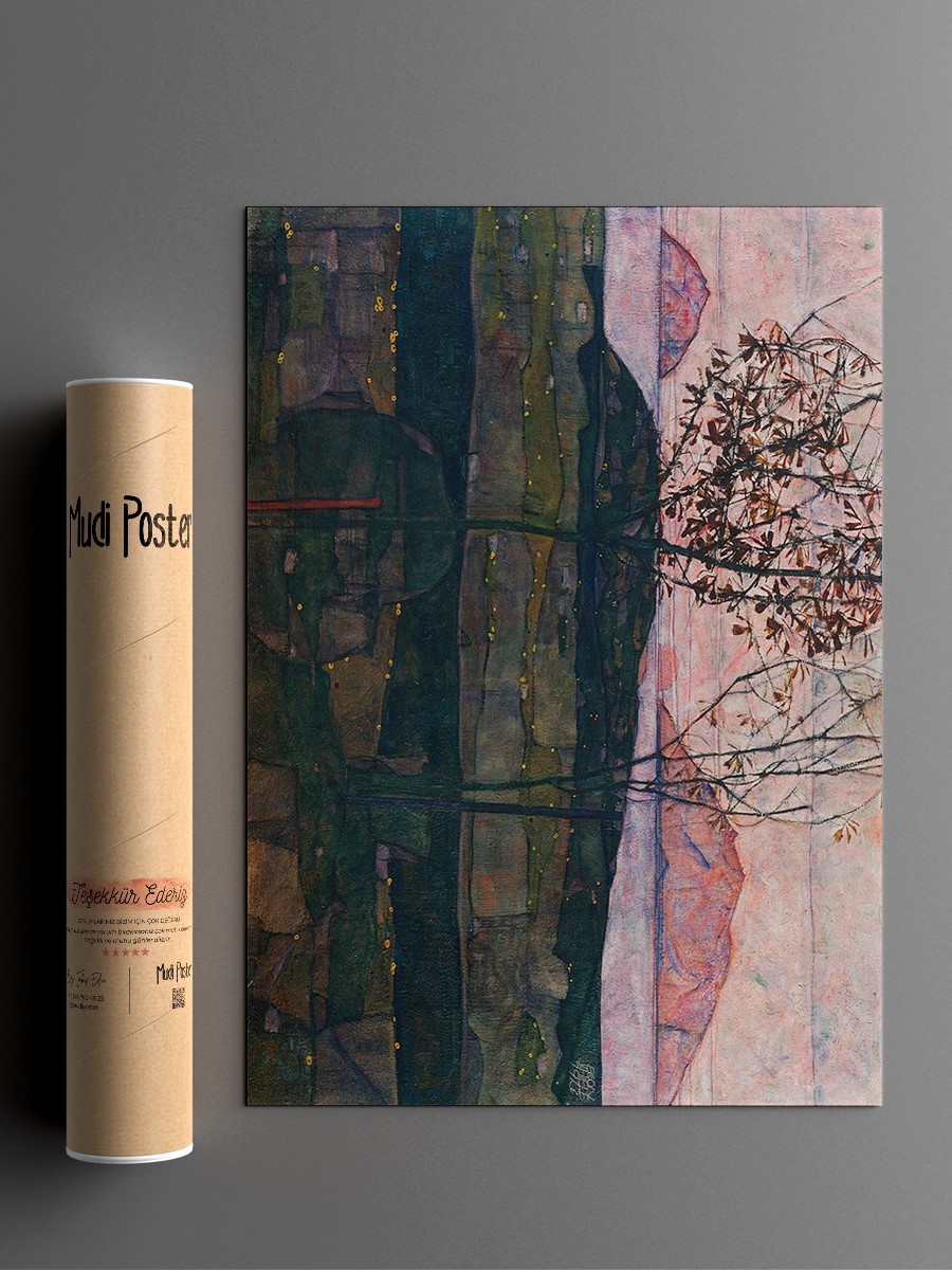 Egon Schiele Setting Sun Tablo Sanatsal Ünlü Ressam Poster Çerçevesiz Yüksek Kalite Poster
