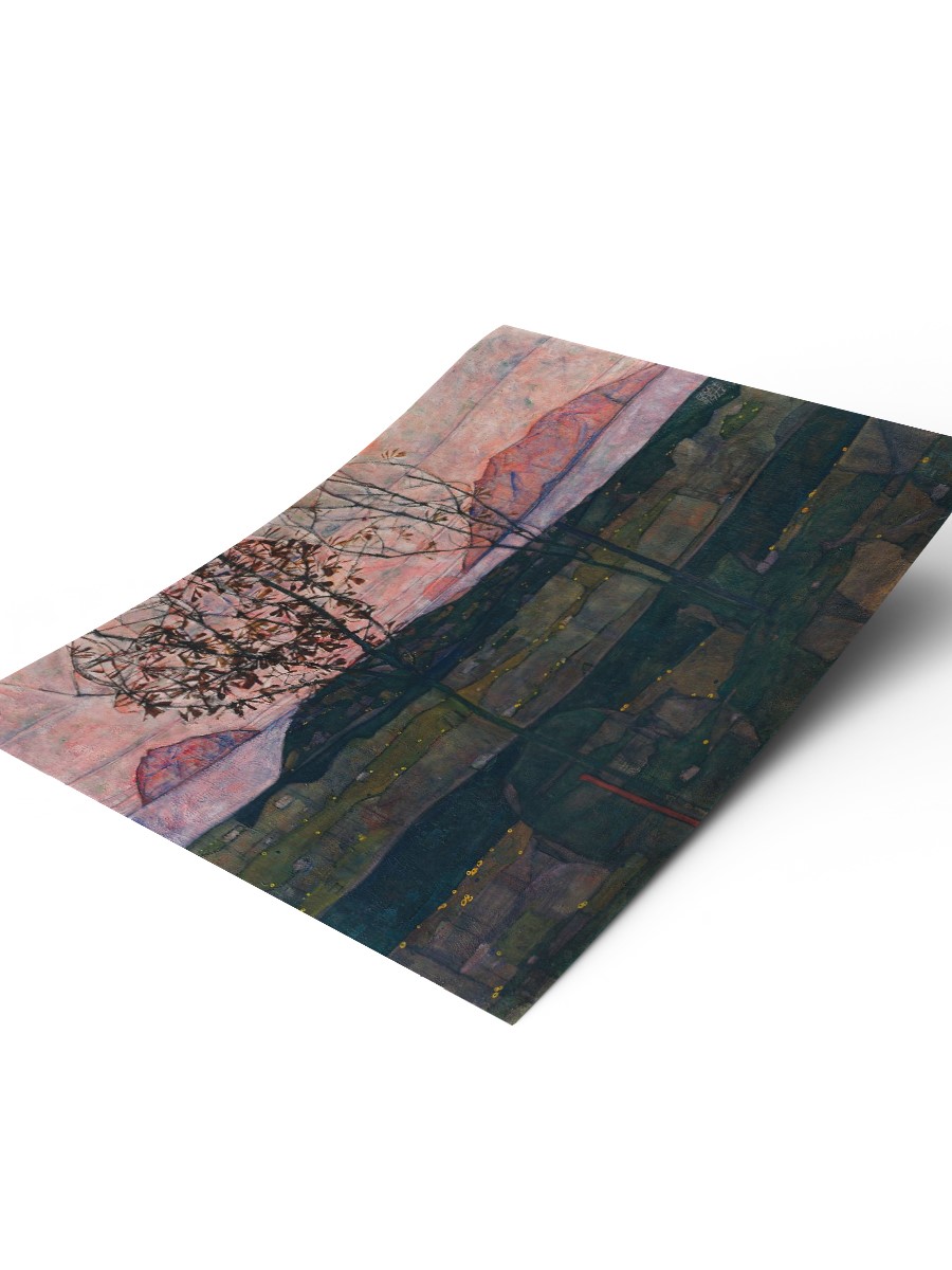 Egon Schiele Setting Sun Tablo Sanatsal Ünlü Ressam Poster Çerçevesiz Yüksek Kalite Poster