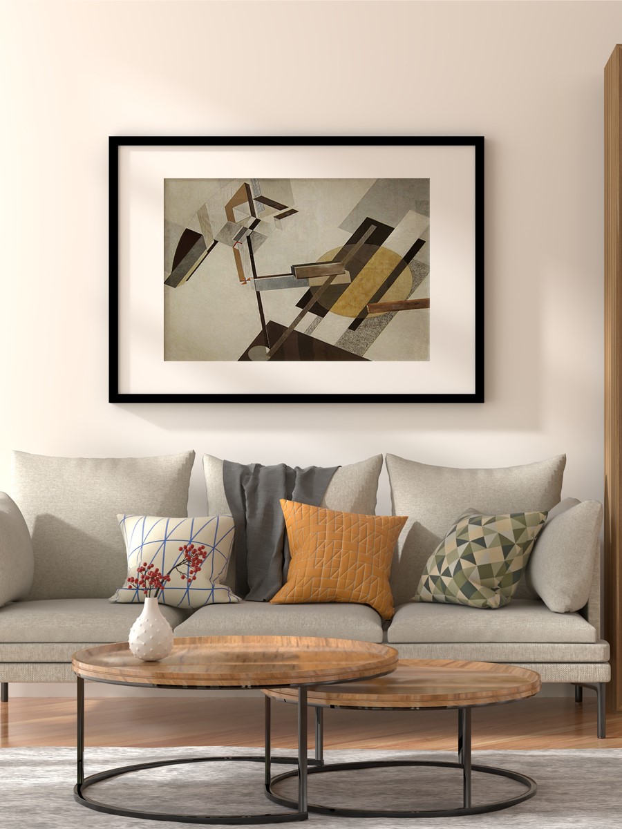 El Lissitzky Proun 19D Tablo Sanatsal Ünlü Ressam Poster Çerçevesiz Yüksek Kalite Poster