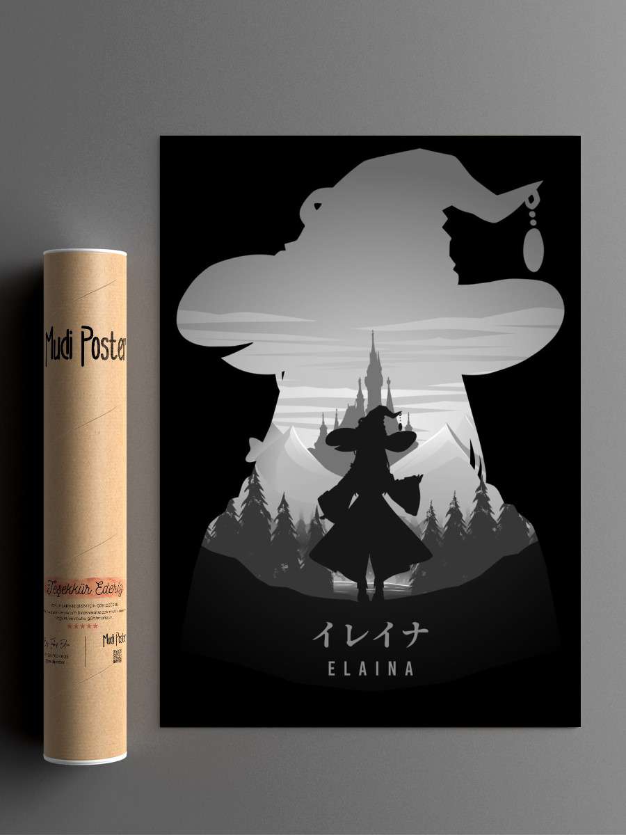 Elaina Wandering Witch Anime Poster Çerçevesiz Yüksek Kalite Anime Duvar Poster