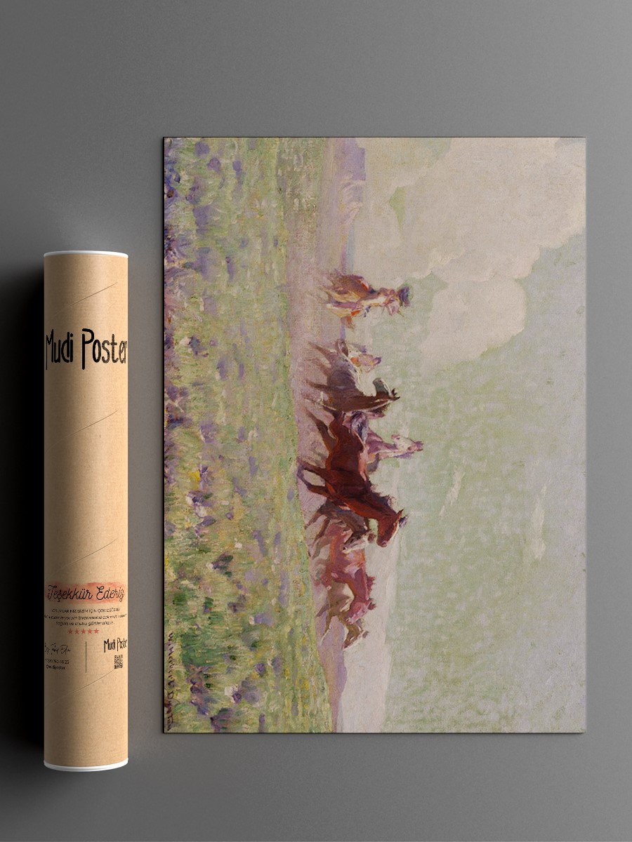 Enemy Horses Tablo Sanatsal Ünlü Ressam Poster Çerçevesiz Yüksek Kalite Poster