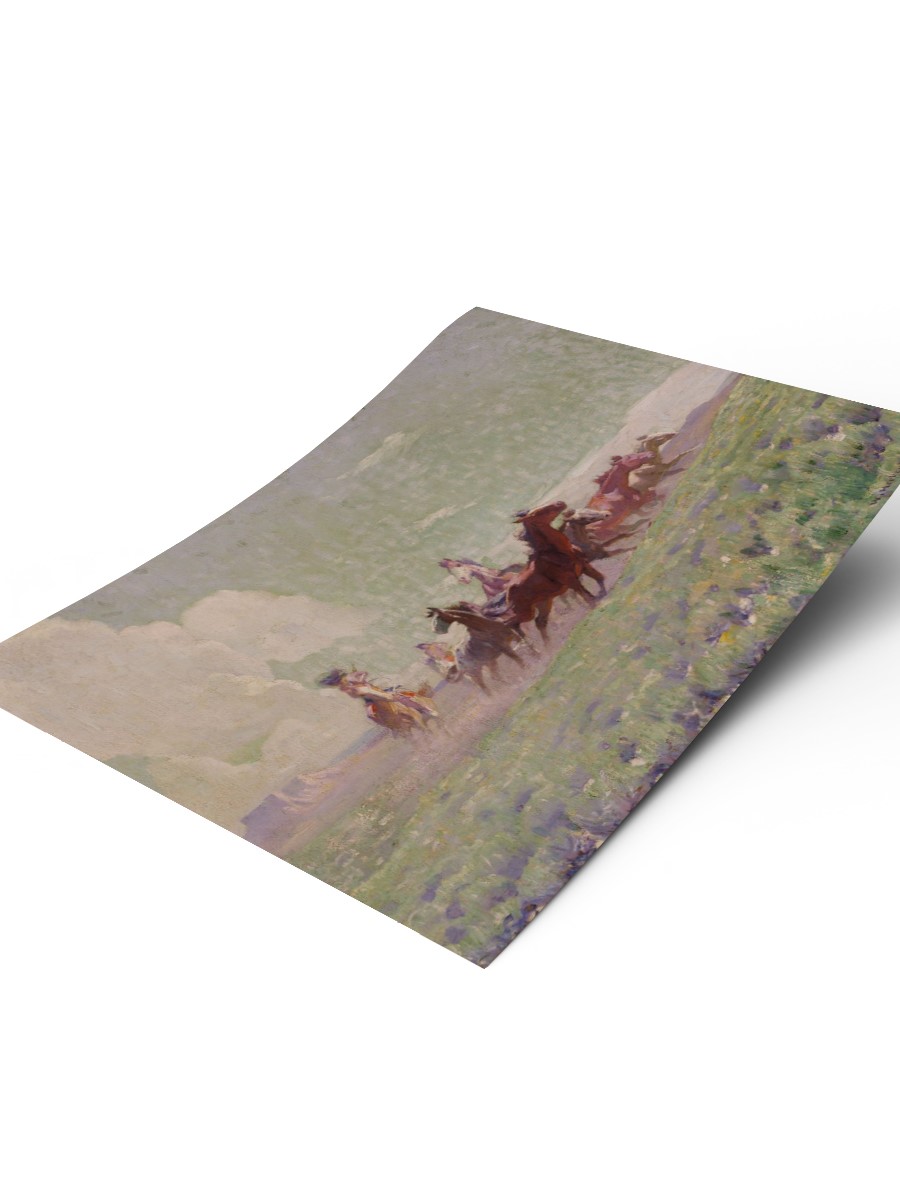 Enemy Horses Tablo Sanatsal Ünlü Ressam Poster Çerçevesiz Yüksek Kalite Poster