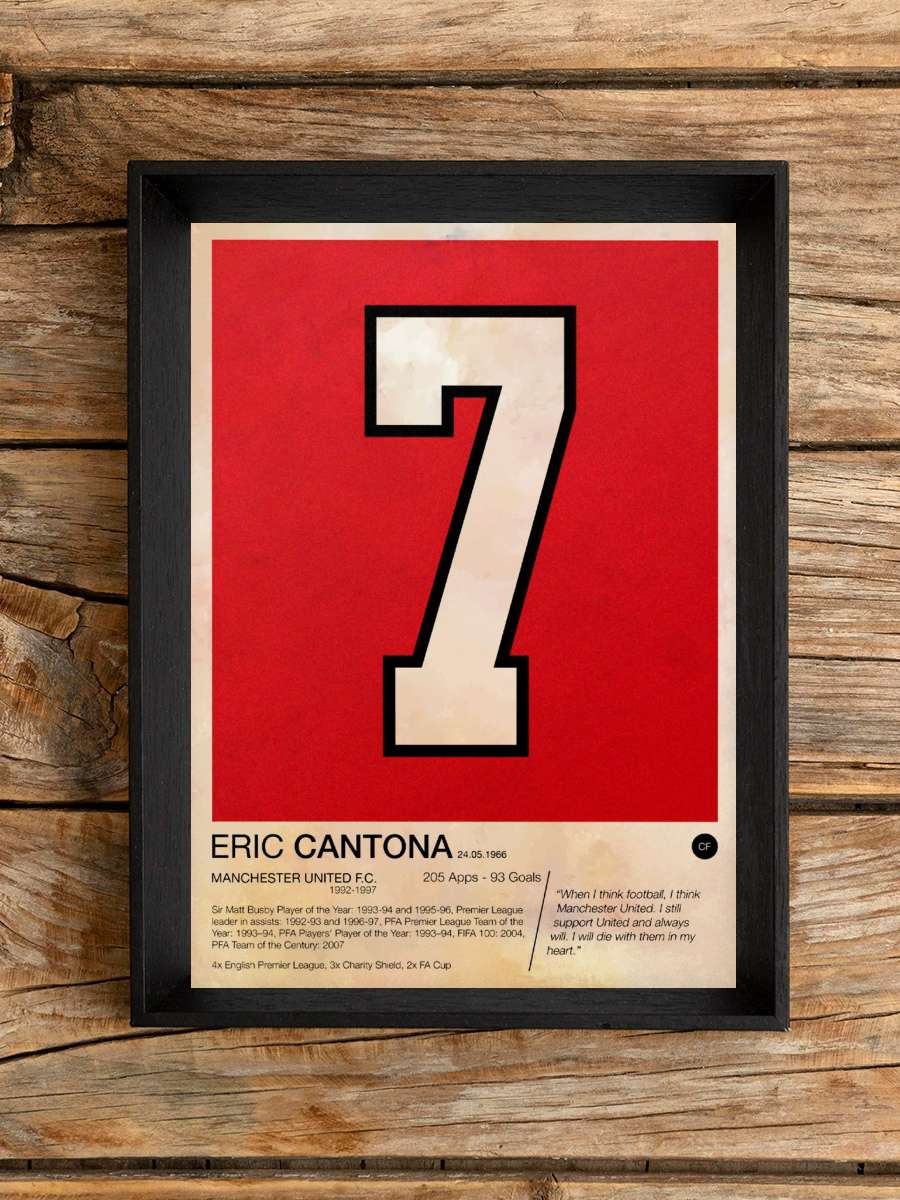 Eric Cantona Futbol Poster Çerçevesiz Yüksek Kalite Futbolcu Duvar Poster