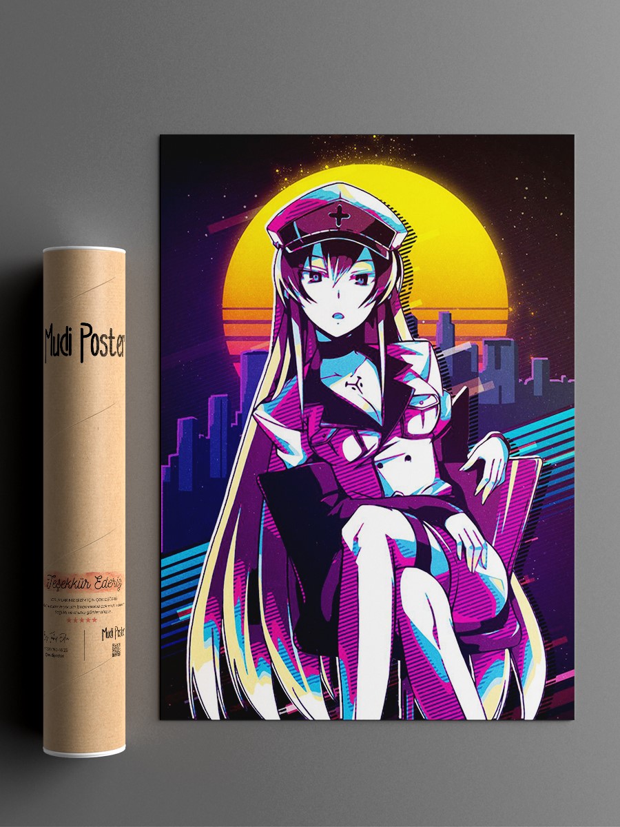 Esdeath  Anime Poster Çerçevesiz Yüksek Kalite Anime Duvar Poster