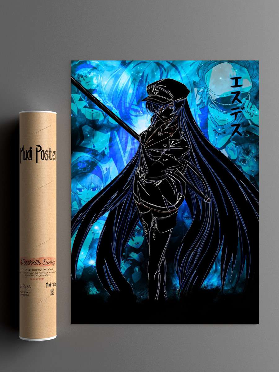 Esdeath Anime Poster Çerçevesiz Yüksek Kalite Anime Duvar Poster