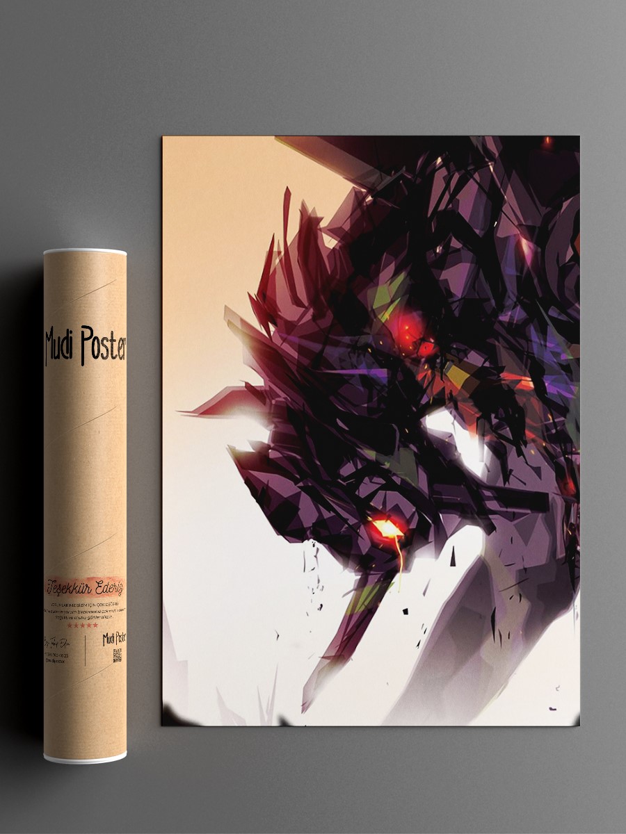 Evangelion  Anime Poster Çerçevesiz Yüksek Kalite Anime Duvar Poster