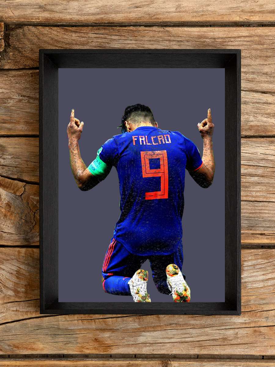 Falcao Scribelle Futbol Poster Çerçevesiz Yüksek Kalite Futbolcu Duvar Poster