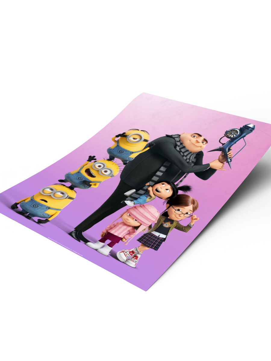 Family and Minions Poster, Çerçevesiz Tv Film Poster
