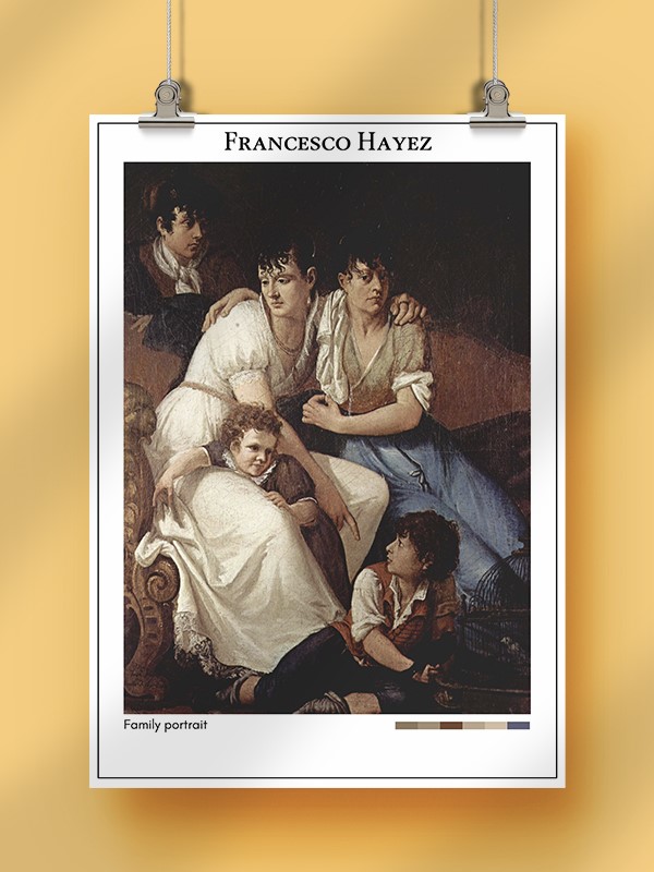 Francesco Hayez Family portrait Poster