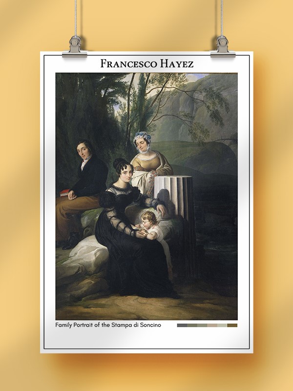 Francesco Hayez Family Portrait of the Stampa di Soncino Poster