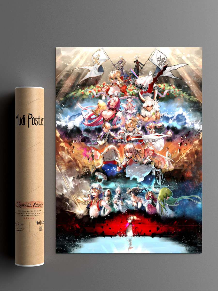 Fate Grand Order Anime 2 Anime Poster Çerçevesiz Yüksek Kalite Anime Duvar Poster