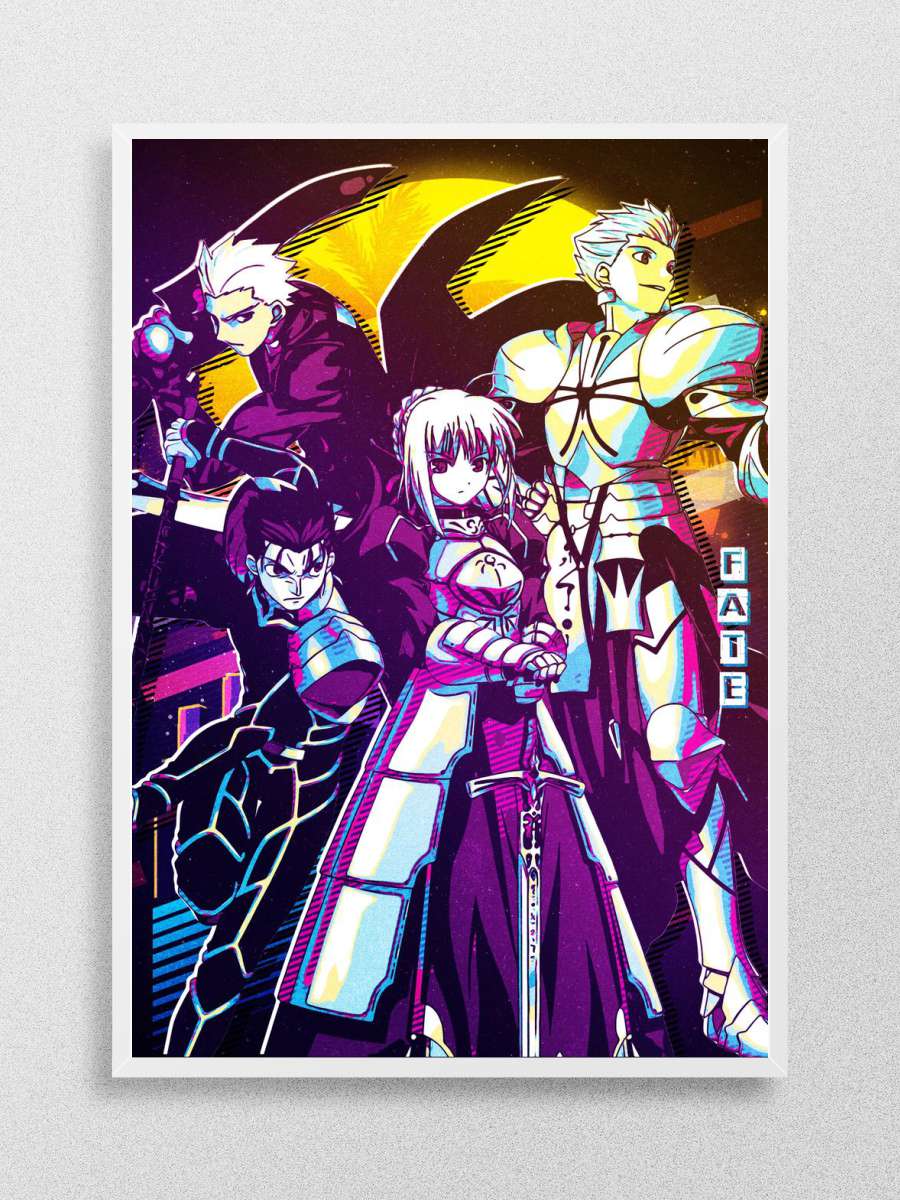 fate retro Anime Poster Çerçevesiz Yüksek Kalite Anime Duvar Poster