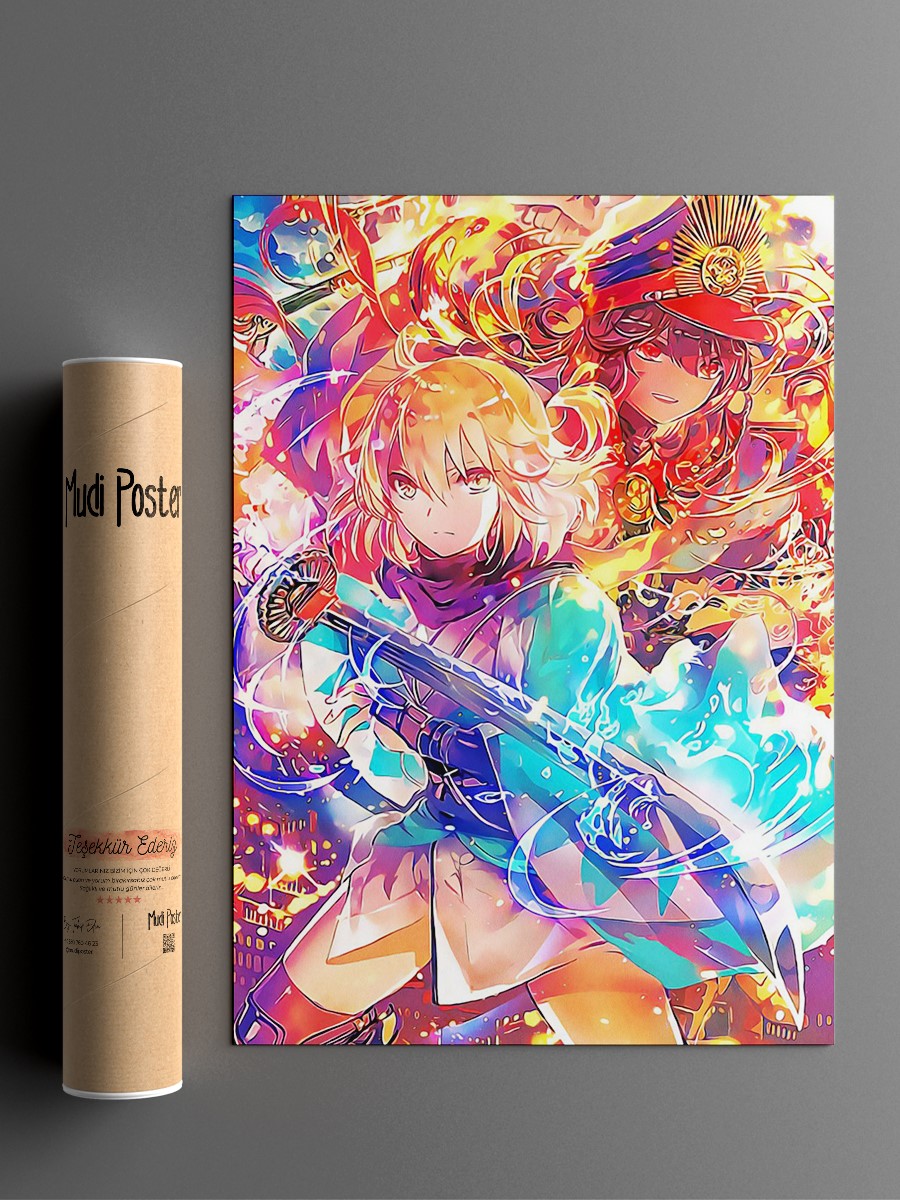 Fate Stay Night Anime Poster Çerçevesiz Yüksek Kalite Anime Duvar Poster