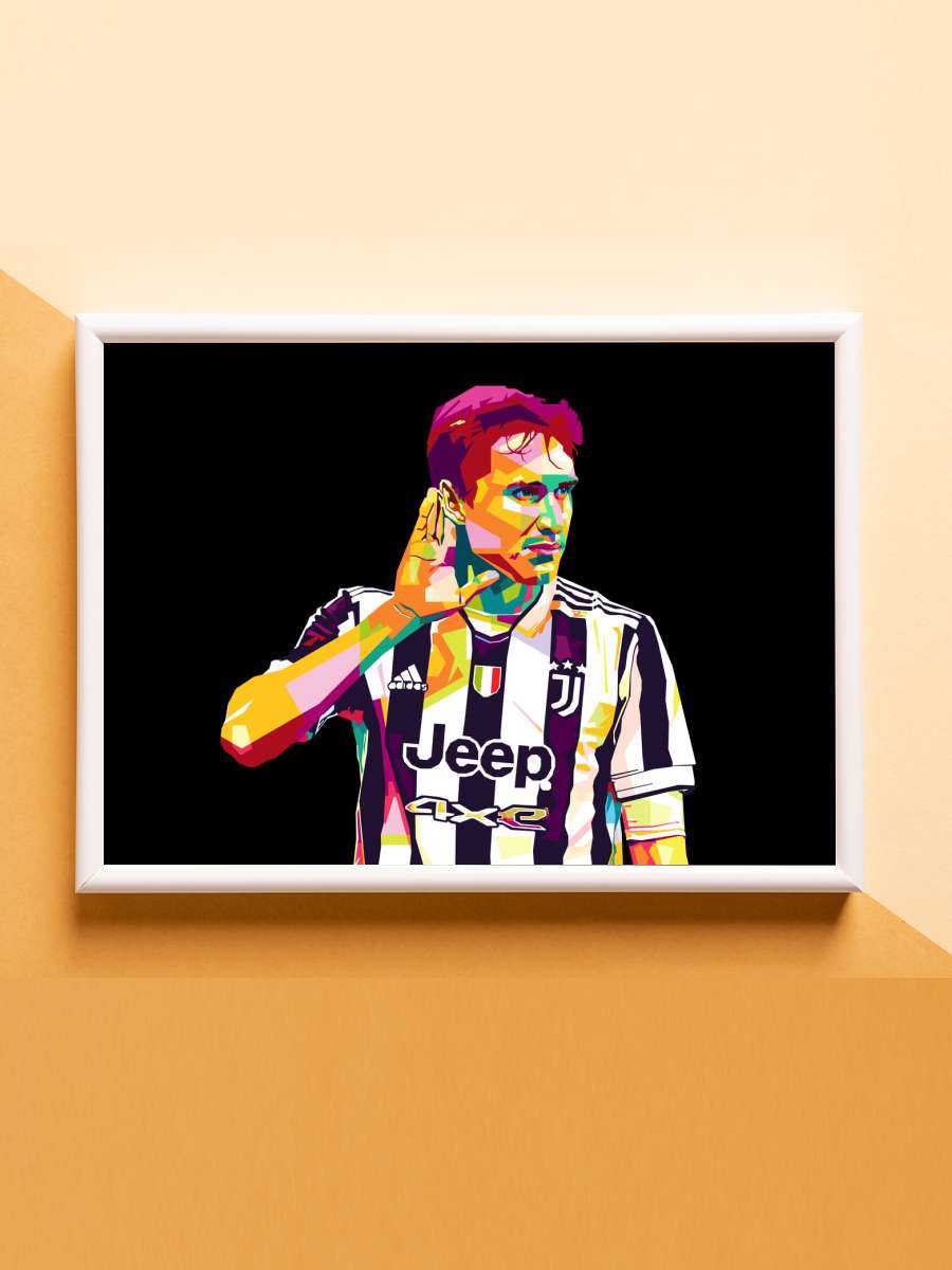 federico chiesa in wpap Futbol Poster Çerçevesiz Yüksek Kalite Futbolcu Duvar Poster