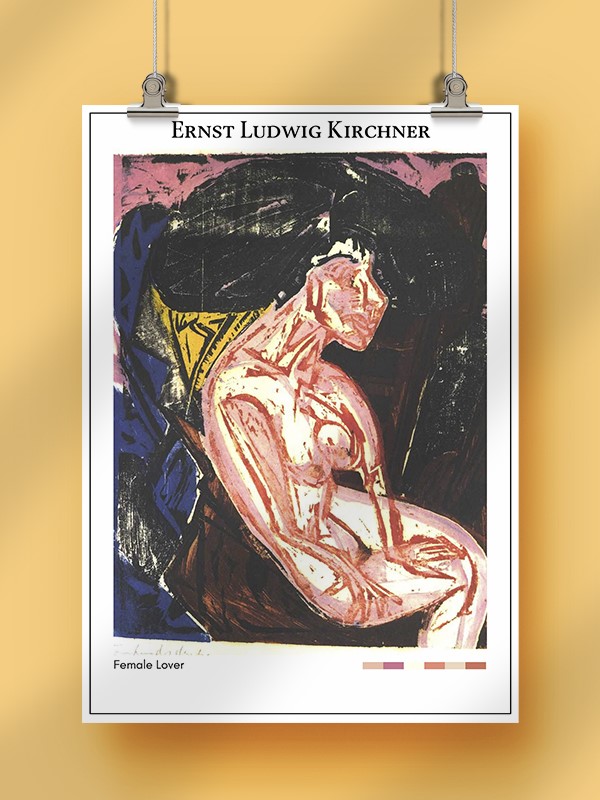 Ernst Ludwig Kirchner Female Lover Poster