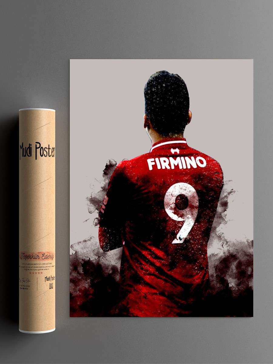 Fermino Futbol Poster Çerçevesiz Yüksek Kalite Futbolcu Duvar Poster
