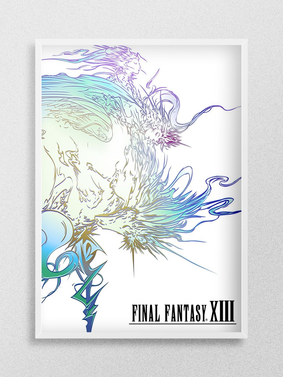 Final Fantasy XIII Anime Poster Çerçevesiz Yüksek Kalite Anime Duvar Poster