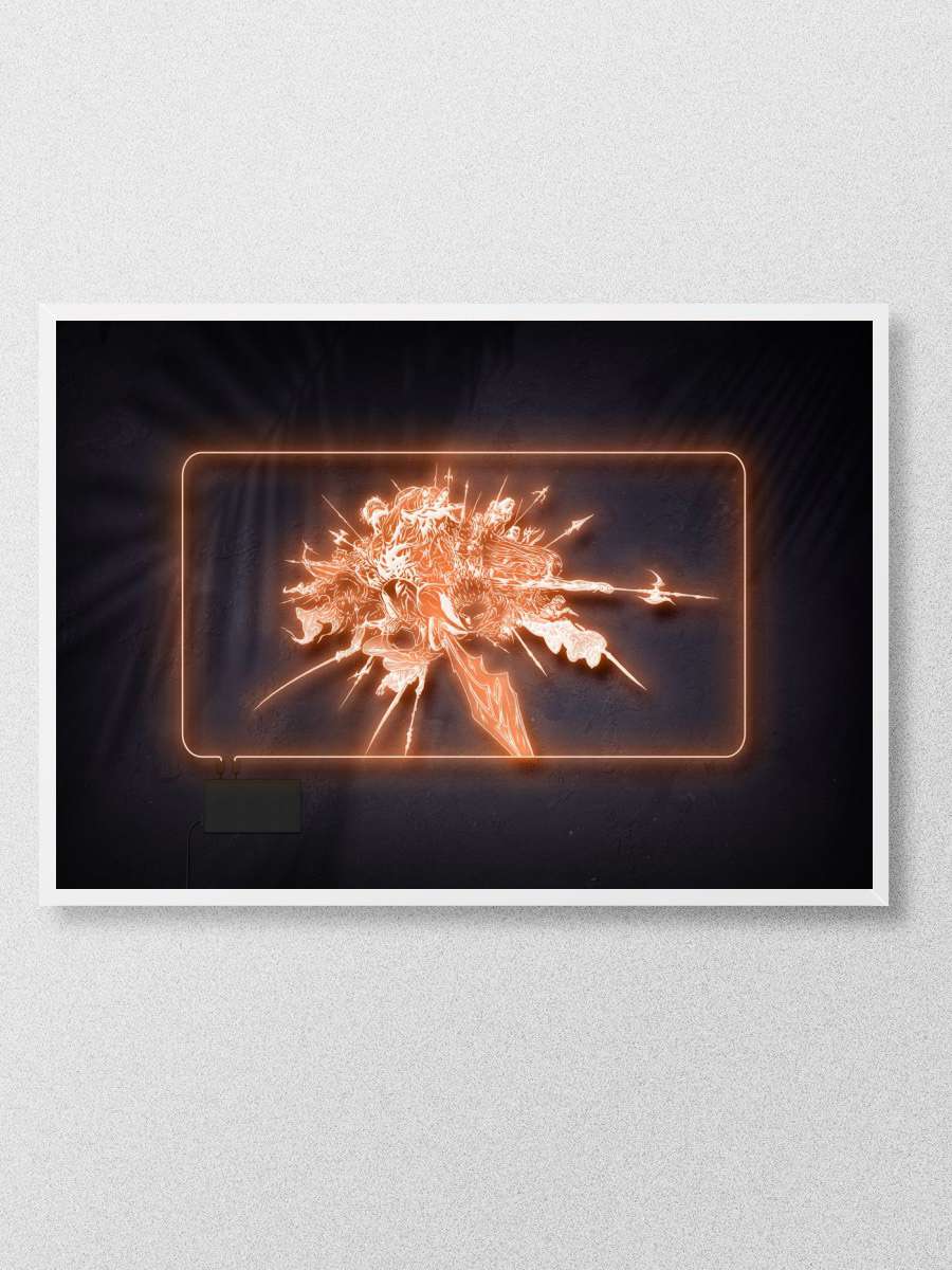Final Fantasy XIV 14 Neon Anime Poster Çerçevesiz Yüksek Kalite Anime Duvar Poster