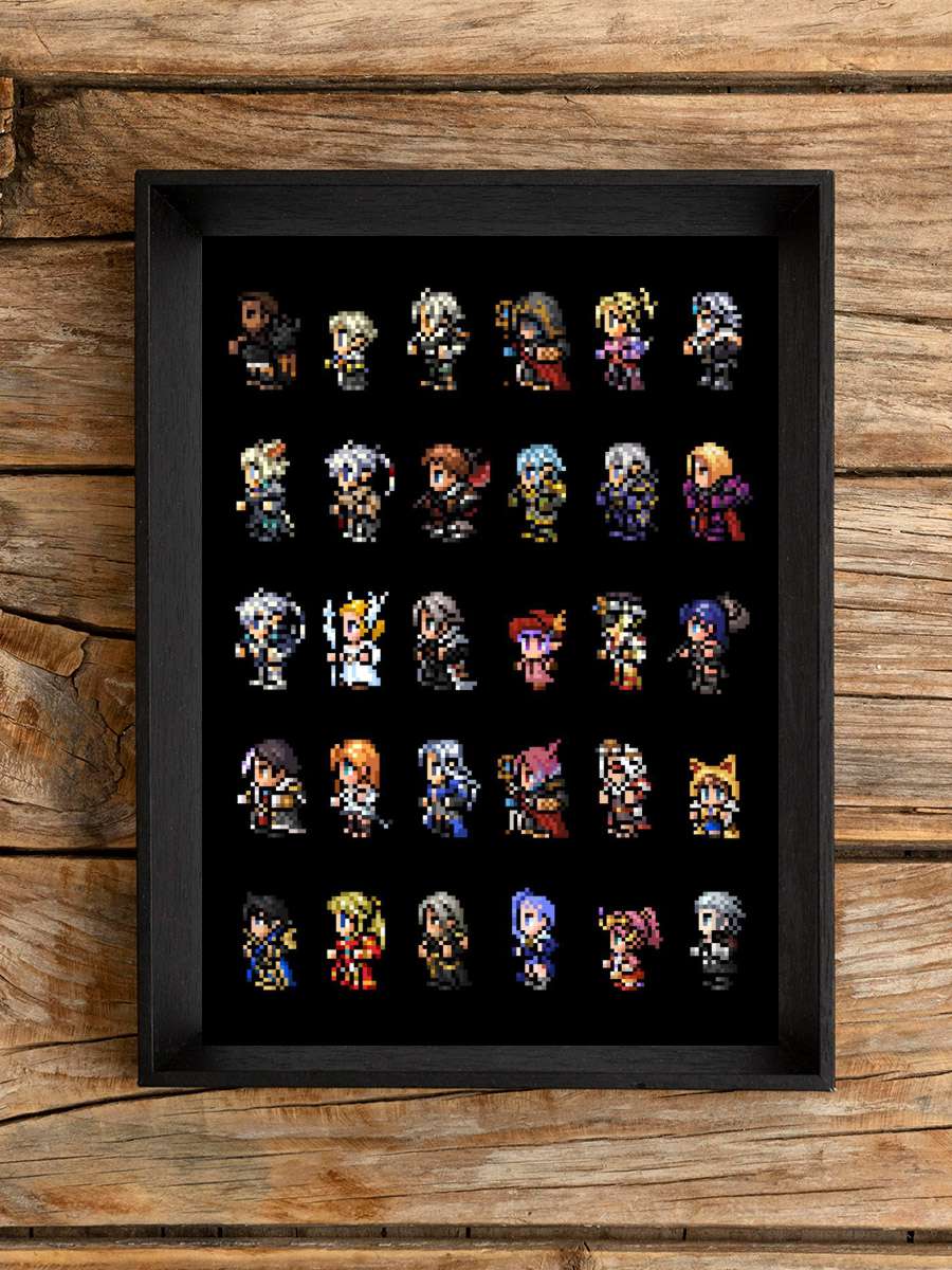 Final Fantasy XIV Pixel Anime Poster Çerçevesiz Yüksek Kalite Anime Duvar Poster