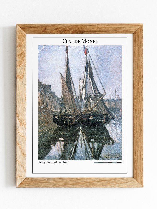 Claude Monet Fishing Boats at Honfleur Poster