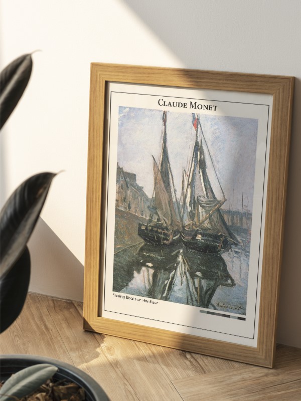 Claude Monet Fishing Boats at Honfleur Poster