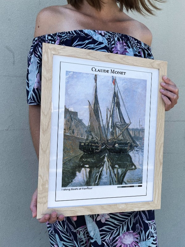 Claude Monet Fishing Boats at Honfleur Poster