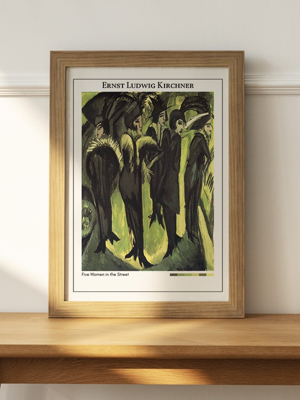 Ernst Ludwig Kirchner Five Women in the Street Poster - En İyi Fiyatlarla
