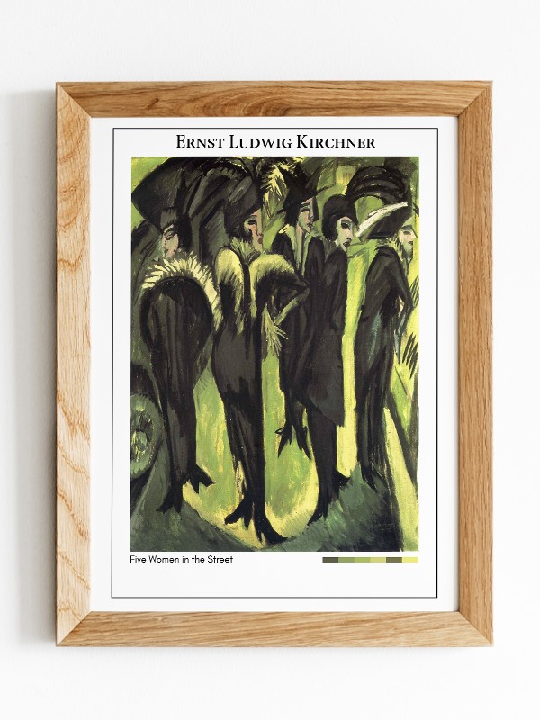 Ernst Ludwig Kirchner Five Women in the Street Poster