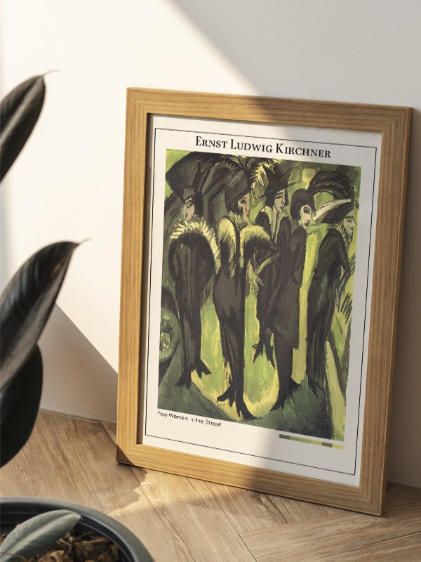 Ernst Ludwig Kirchner Five Women in the Street Poster