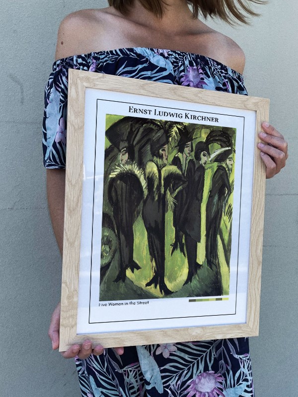 Ernst Ludwig Kirchner Five Women in the Street Poster